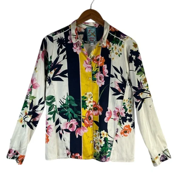 Johnny Was Andrea silk blouse Size XXS - Picture 5 of 8